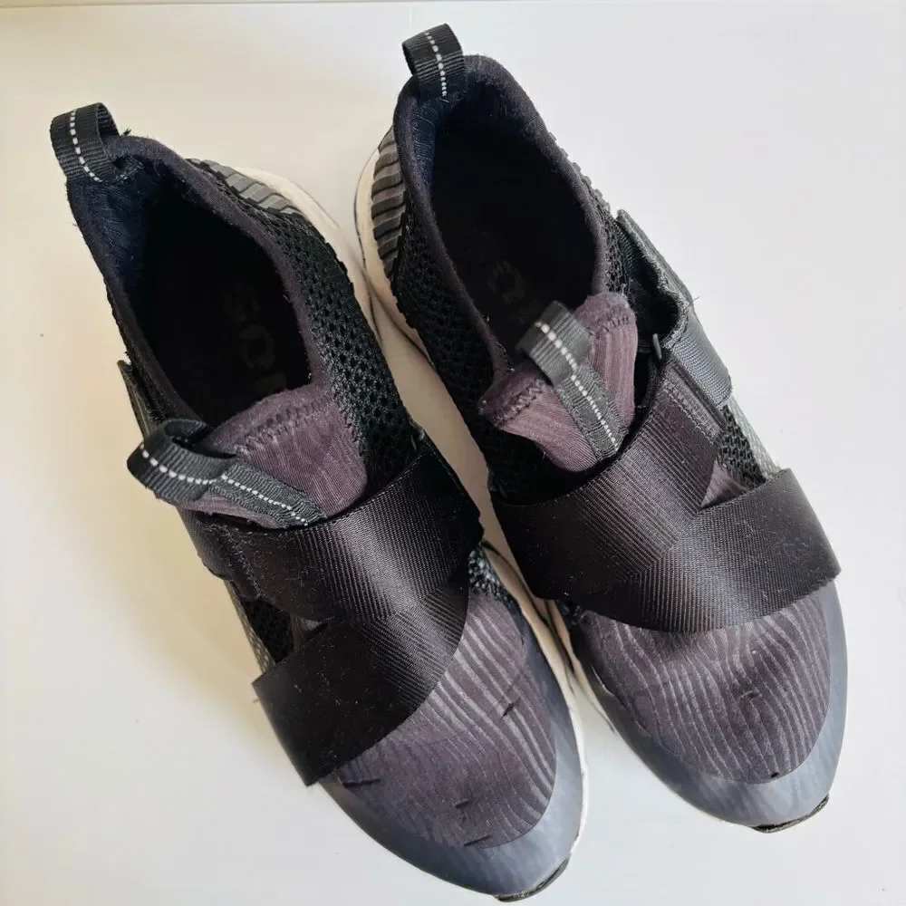 Sorel Kinetic Mesh Slip-On Sneakers – Black, Women’s Size 8